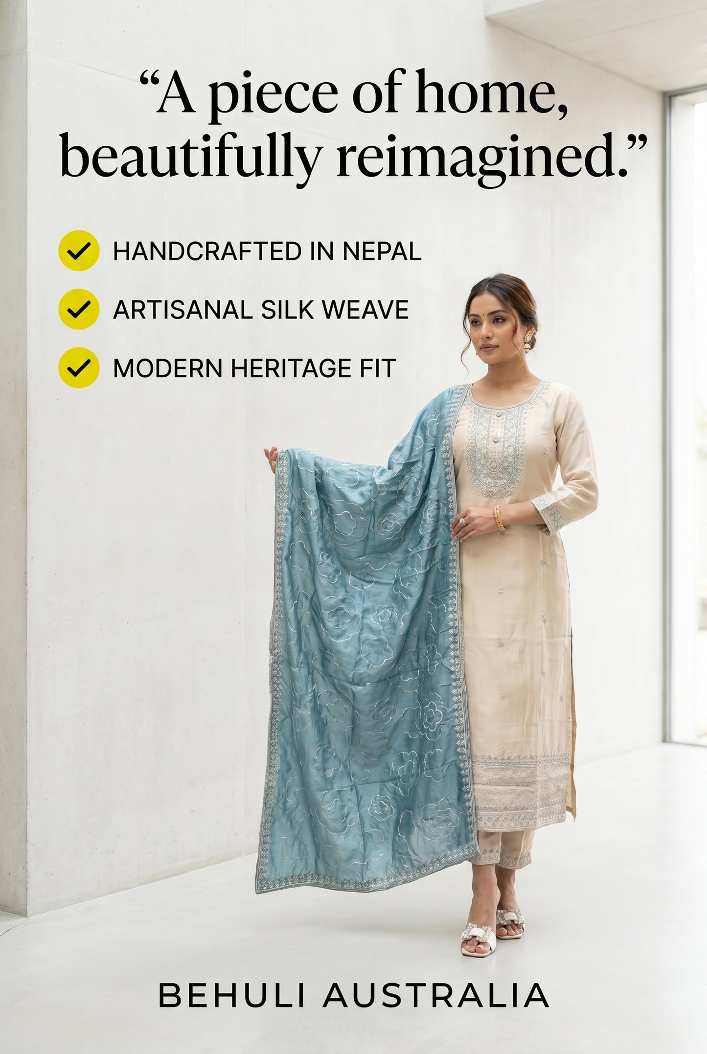 Off white Kurti set