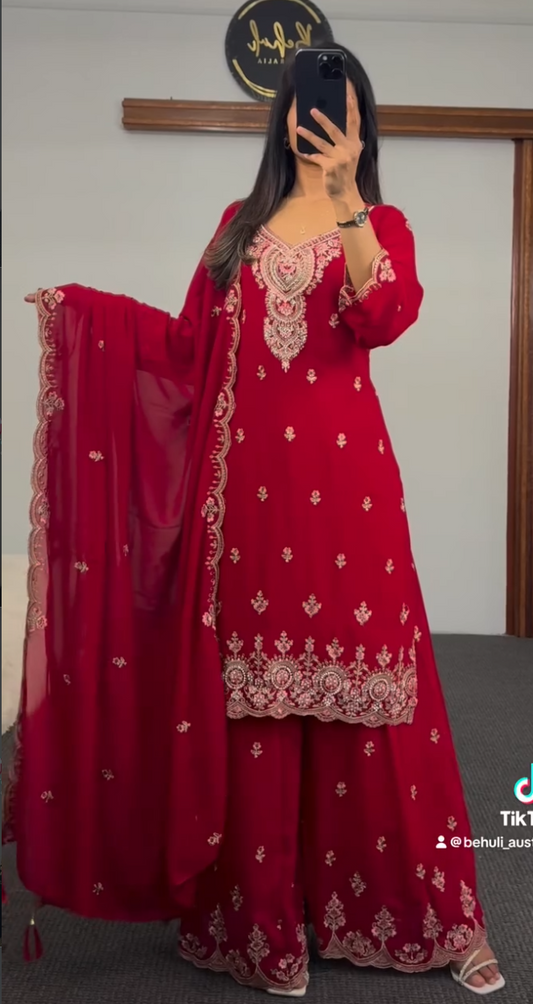 The Power of Red – Blood Red Georgette Edit