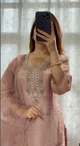 Blush Shimmer Silk Kurta Set