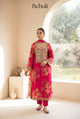 Fuchsia Floral Embroidered Kurti Set
