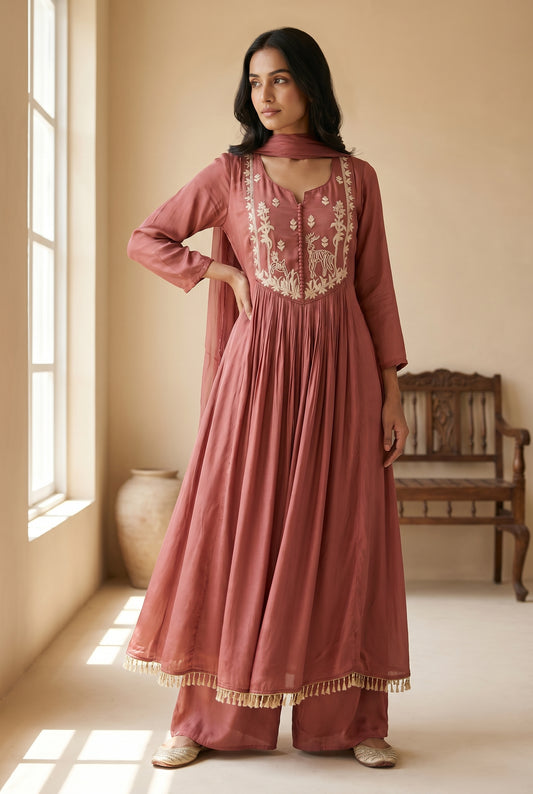Pure Chiffon Anarkali set