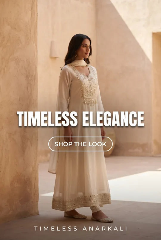 Timeless Off-White Anarkali