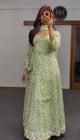 Green Sequin Soft Silk Anarkali