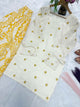 Ivory Gold Cotton Kurti Set