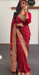 Red Zari Georgette Saree