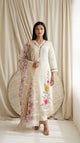 Ivory Multicolour Silk Kurti Set