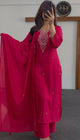 Fuchsia Sequin Soft Silk Kurti Set