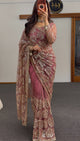 Rose Sequin Georgette Saree